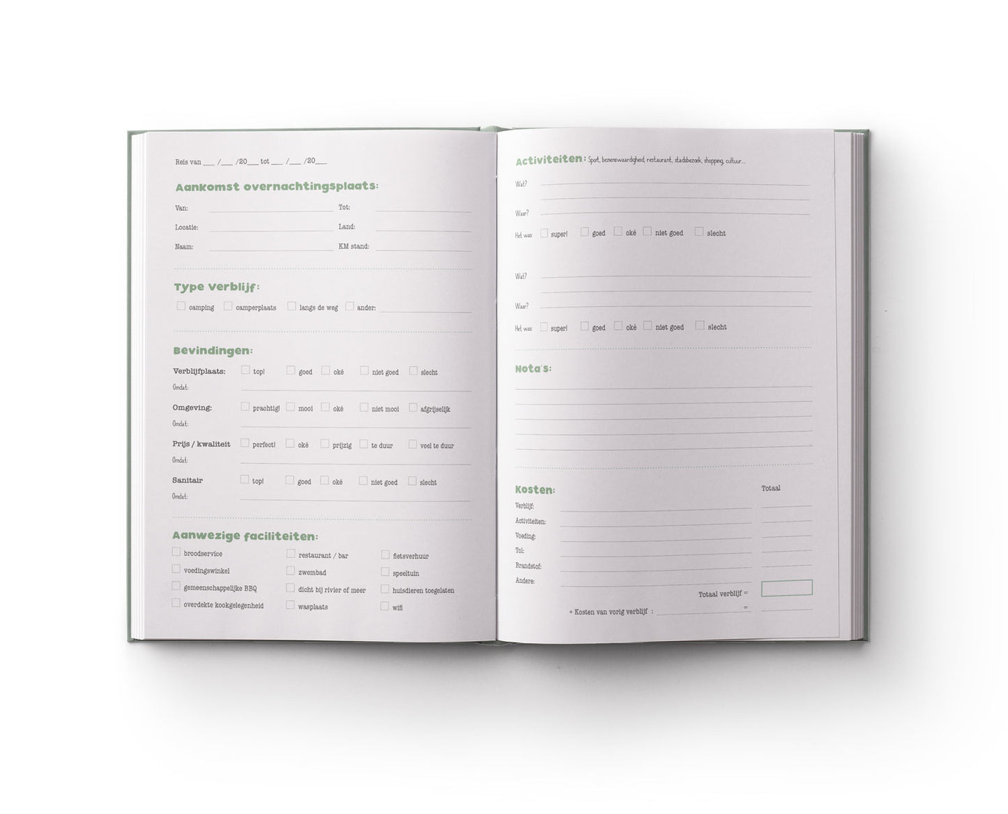 Het leukste camper logboek