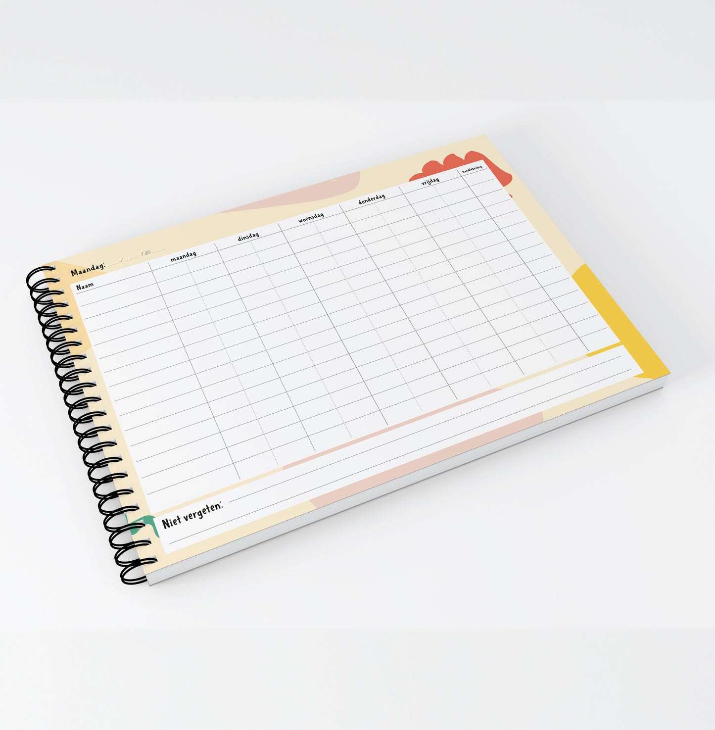 Weekplanner kinderopvang